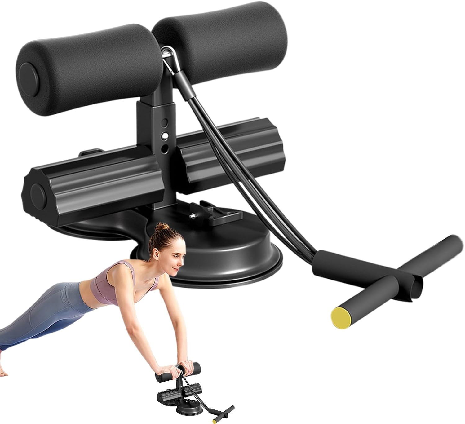 Core Exercise Ab Trainer - Abdominal Workout Device for Strength and Stability | Sturdy Steel Frame with Non Slip Grip, Foldable Design, Portable Fitness Equipment for Home or Gym 10.63x10.04x8.07 in