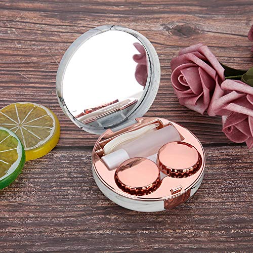 image for Mavis Laven Contact Lenses Soaking Case, Fashion Marble Portable Plast