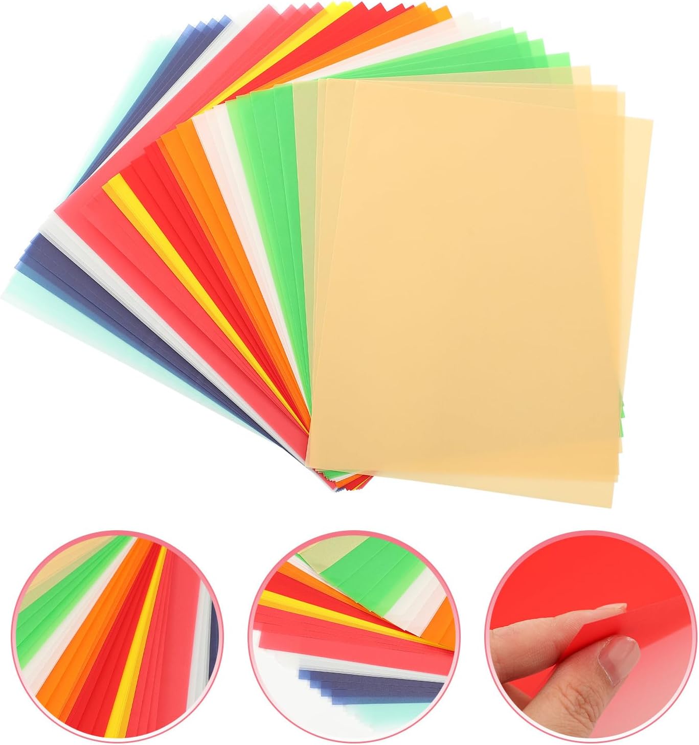 DIYEAH 40pcs Colorful Tracing Paper Set Translucent Copy Paper for DIY Art Crafts Engineering Drawing Sketching Sheets Random Color