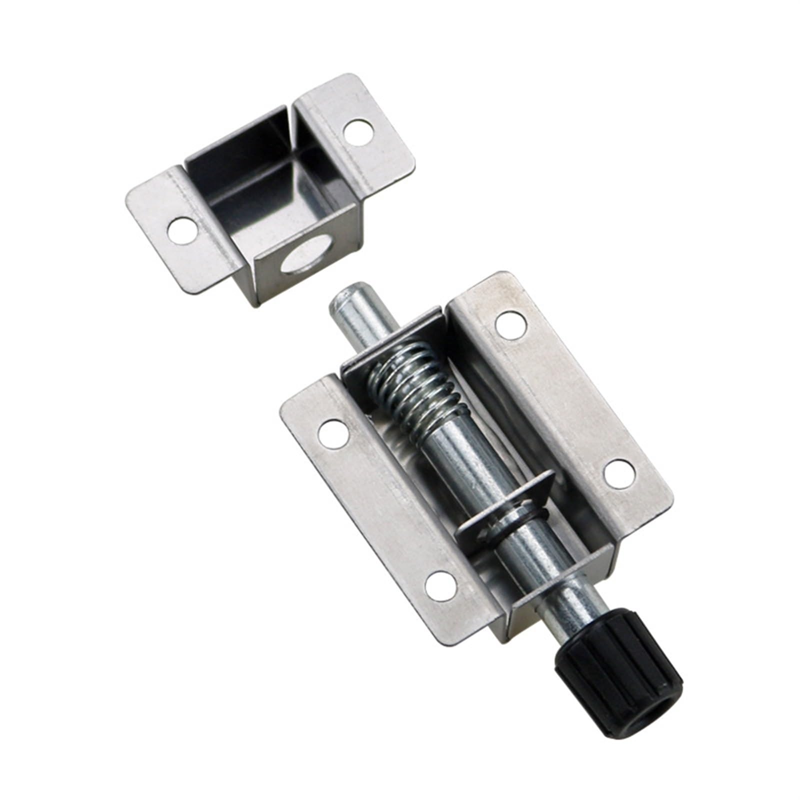 Cerradura de perno automática de acero inoxidable DK611-2-A - Pestillo con resorte for puertas, ventanas y gabinetes eléctricos - 1 pieza