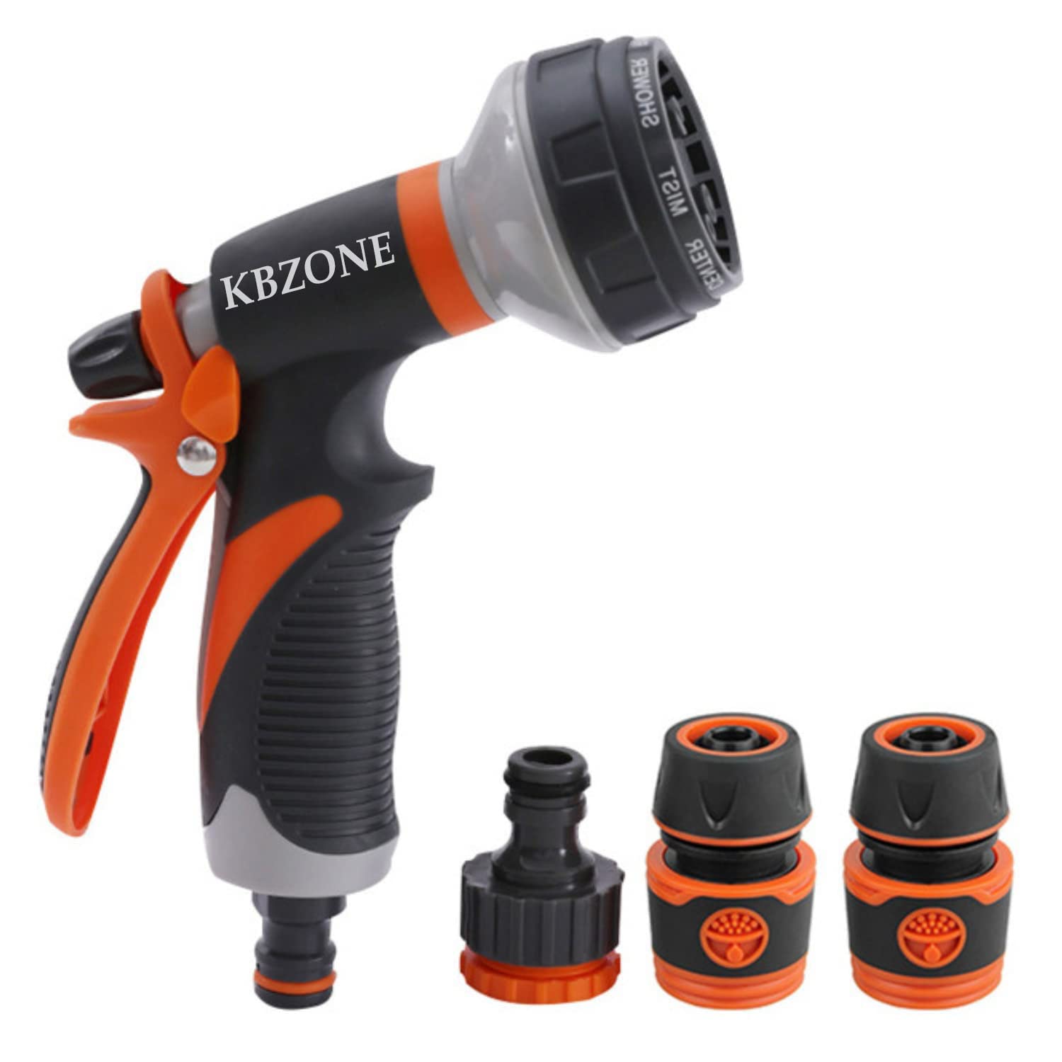 High Pressure Water Gun Nozzle, Water Spray Gun with 8 Mode Hose Nozzle