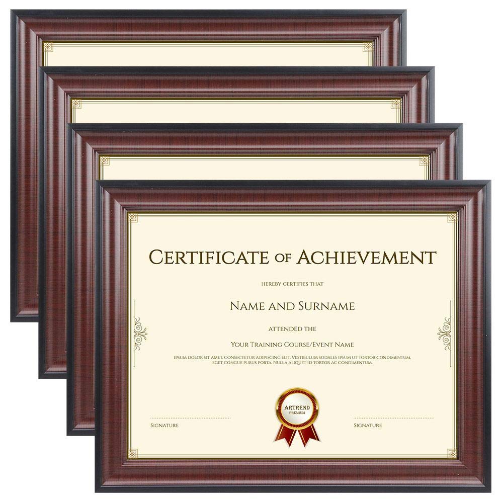Buy Memory Island 8.5x11 Document Frames,Real Glass Fronts, 4 Pack