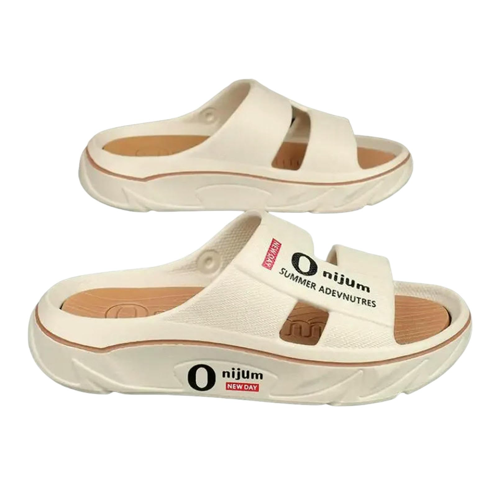 Claquette Hommes Chaussons Pour Sandales De Plage Intérieures En Plein Air Doux Antidérapants Slides Flip-flops Femmes Salle Bain Maison Chaussures