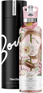 Bougie Taboo Insulated Water Bottle, Gift Tube, 25-Ounces, Stainless Steel, Multicolor, Kitchen Décor