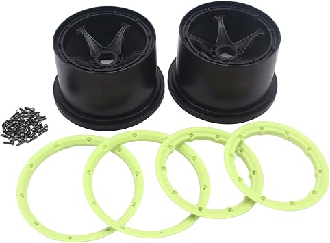 Front and Rear Wheel Hub Kit for 1/5 HPI Rovan KM Baja 5b 5t Buggy RC Car Parts Green