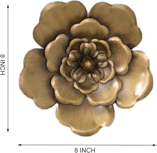 Miniatura 2 de Arte de pared de flores de metal grande, múltiples capas, decoración del hogar, para el hogar o al aire libre, jardín, porche, patio