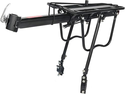 Miniatura 3 de Amarine Made Soporte trasero para bicicleta, capacidad de 110 libras, de aleación de aluminio o hierro, soporte trasero ajustable para bicicleta,