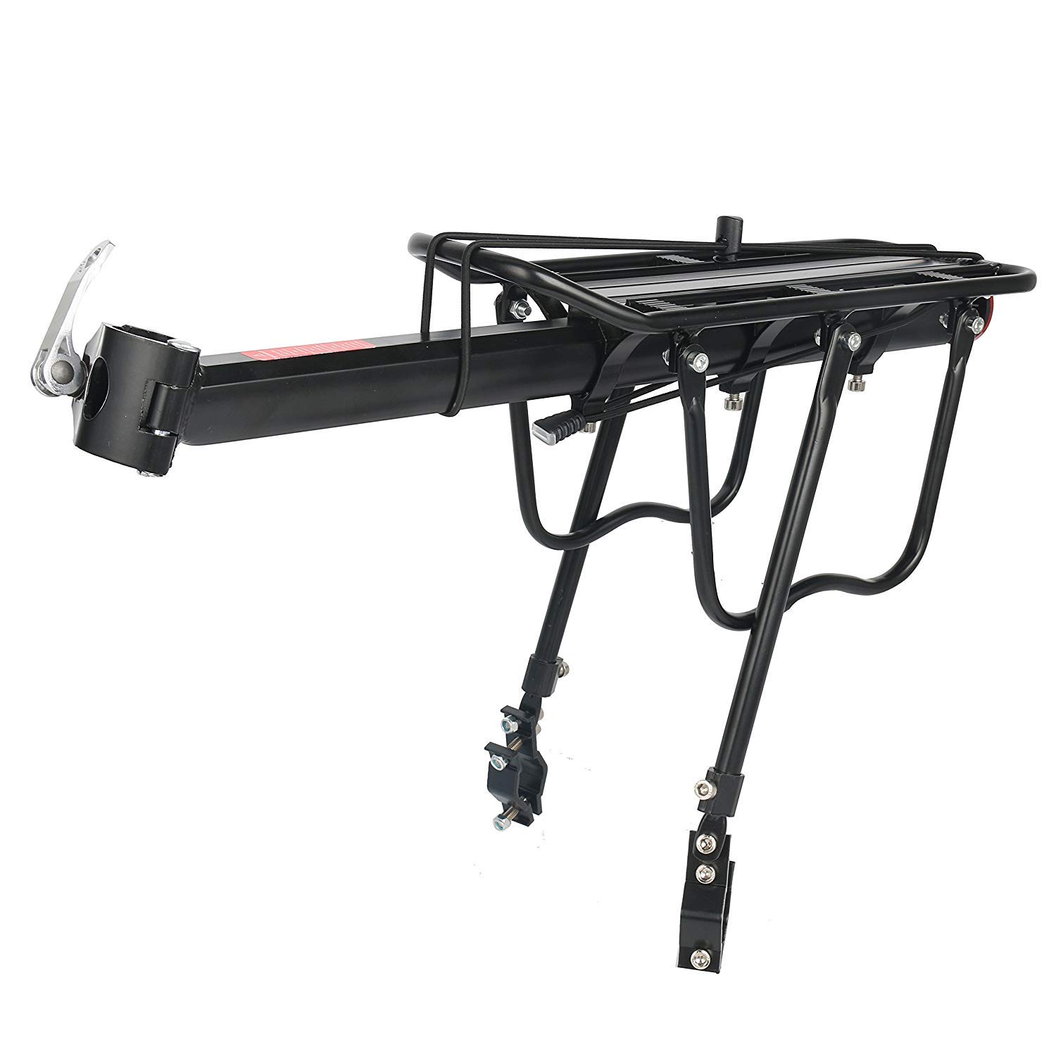 Amarine Made Fahrrad-Gepäckträger, 50 kg Kapazität, Aluminiumlegierung oder Eisen, Verstellbarer Gepäckträger, Schnellentriegelung, Fahrradträger