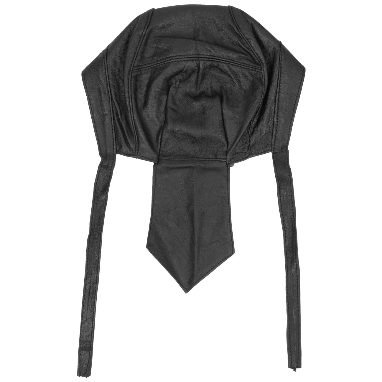 Lipodo Leather Bandana Men Black One Size
