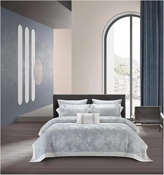 1500TC Cotton Stain Bedding Sets 106x90and 90x90US King Bed Duvet Cover Bedsheet Pillowcase Fasion Gray Bed Set,Cotton Duvet