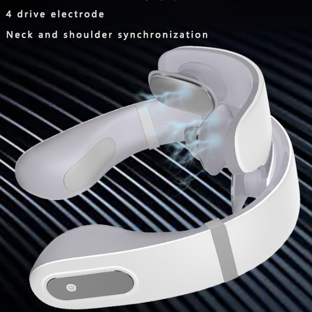 Impulso Elettrico Massaggiatore Cervicale,Massaggio a quattro pulsazioni della testa,Massaggiatore Collo Intelligente,Massaggiatore Collo Elettrico Portatile A