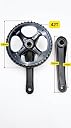 CYCLEGALLERY 42T Steel Bicycle Chainring Crank Set | Cotterless Square Taper Crankset | Compatible with 116mm–175mm Bottom Brackets | Durable Black Finish | MTB, Road & Hybrid Cycles gallery image