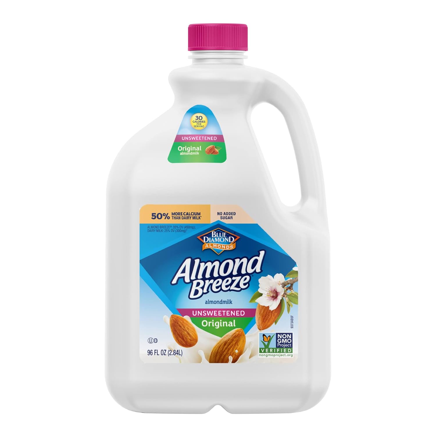 Almond Breeze Unsweetened Original Almondmilk 96 Fl Oz - Creamy Dairy-Free Alternative for Smoothies, Cereal & Baking