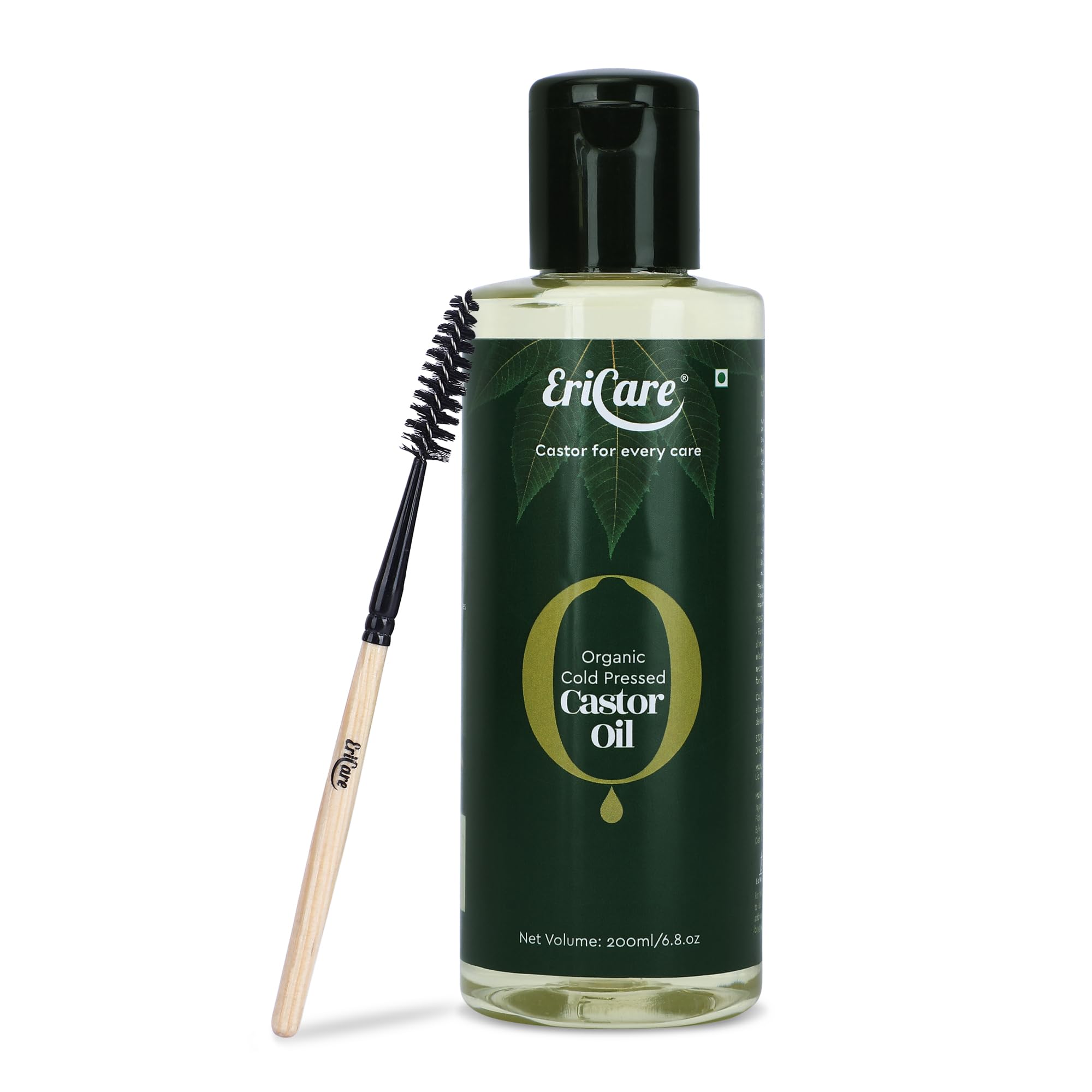 Organic Cold-Pressed Castor Oil (200ml) – 100% Pure, Hexane-Free for Hair Growth, Skin, Eyelashes & Eyebrows | With Free Applicator | FSSAI & IMO Certified-image-35