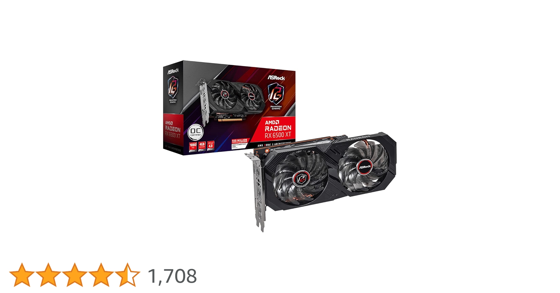 Amazon | ASRock グラフィックボード AMD Radeon RX6500 GDDR6