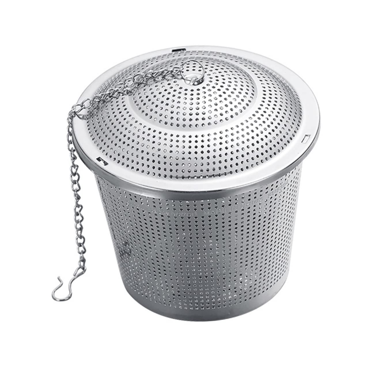 ULTECHNOVO Stainless Steel Seasoning Strainer Ball Mesh Tea Infuser with Hook for Soup Brine and Herbal Tea Cooking Filter for Easy Use and Cleanup
