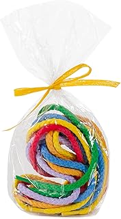 Rudolphs Schatzkiste Cordones de perlas de 5 mm de diámetro, 6 unidades en 6 colores, longitud de 55 cm, juego de enhebrar, madera, Montes Metálicos