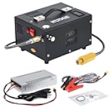 NUOGE 4500Psi 30Mbar Portable PCP Air Compressor Pump for Diving Bottle 12VDC 110V 220V Power Supply Oil Free Water Free Compatible with Standard PCP Tanks(Voltage: 220V EU)