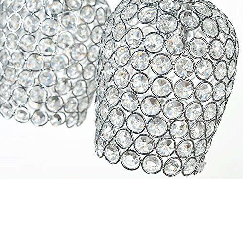 Dinggu Chrome Finish 1 Light Single Crystal Pendant Light Fixtures #TOP6