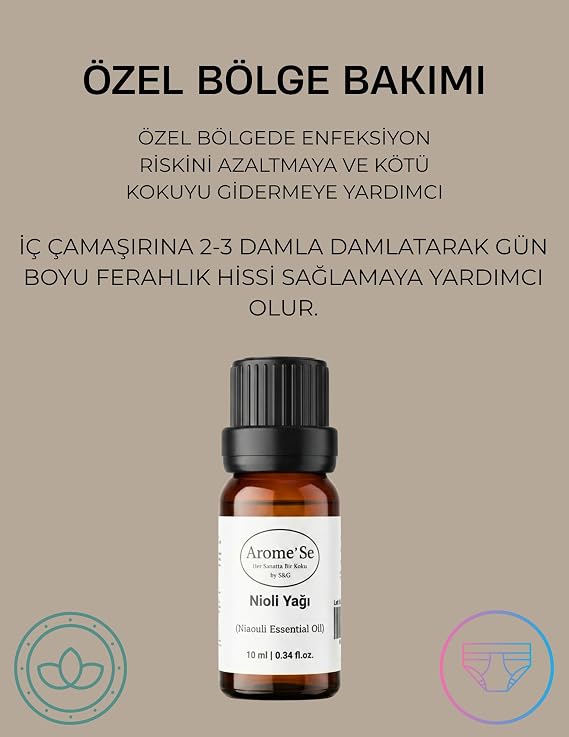 Arome'Se Nioli Yağı%100 Doğal (Niaouli Uçucu Yağı), Enfeksiyon Önleyici Bakım Yağı, 10 ml
