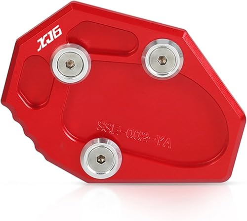 CNC aluminio for Yamaha XJ6ABS 2009-2015 Motorcycle Kickstand Side Stand Enlarge Extension Xj6 ABS Motorbike (Color Red XJ6)