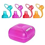 ChooMee SoftSip Food Pouch Tops | 4 Colors + Purple case | Prevent Spills and Protect Childs Mouth