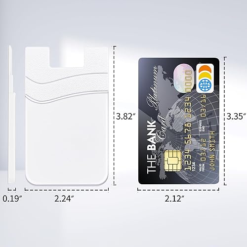 Miniatura 5 de Senose Soporte para tarjetas de teléfono, billetera para teléfono, tarjetero de silicona para la parte posterior del teléfono, soporte para tarjeta