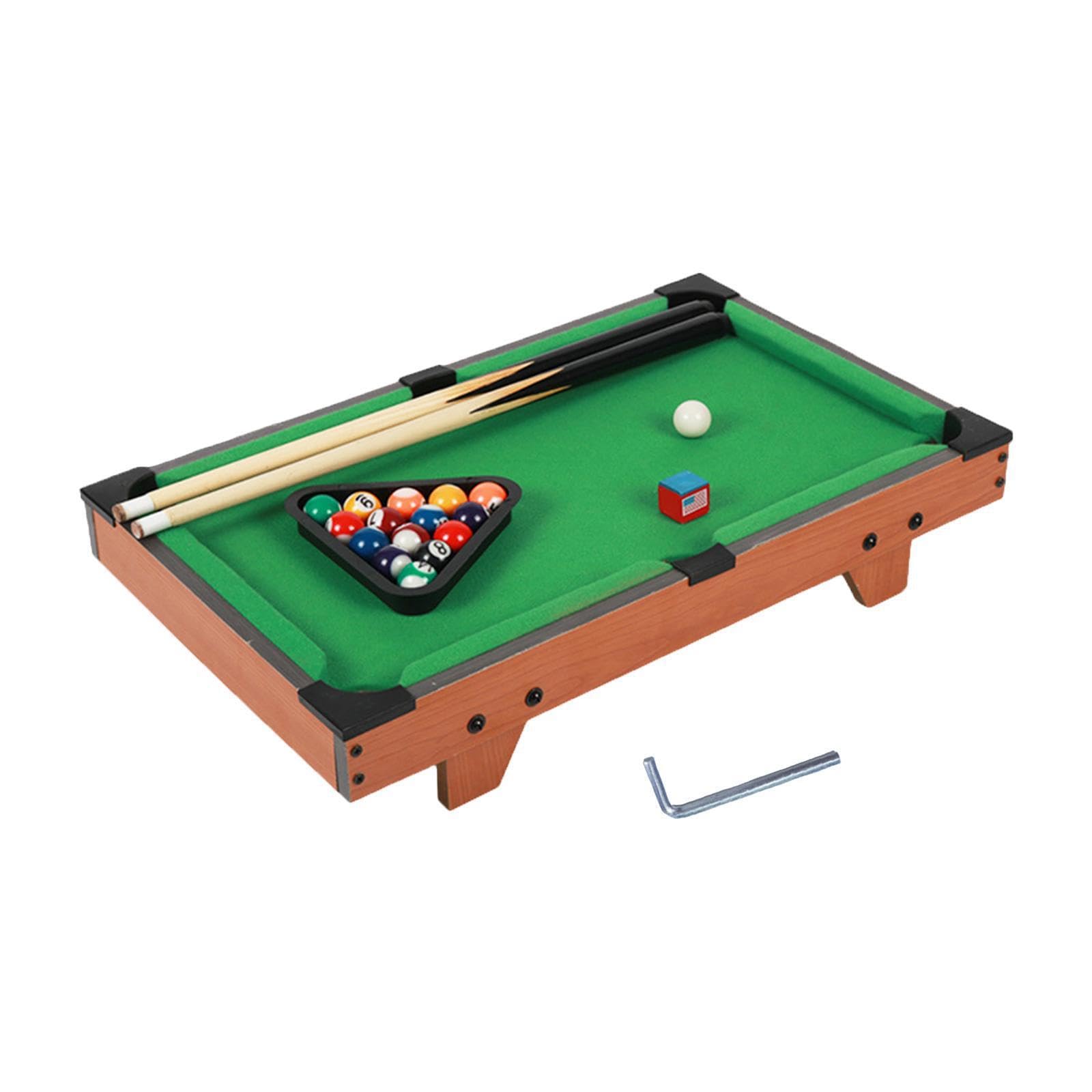 de Billar pequeña, Paquete de Regalo Divertido para la Familia, Incluye Bolas de Billar, Tacos, Elementos Esenciales para la Sala de Juegos de