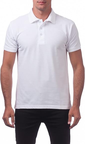 Pro Club Mens Pique Polo Cotton Short Sleeve Shirt