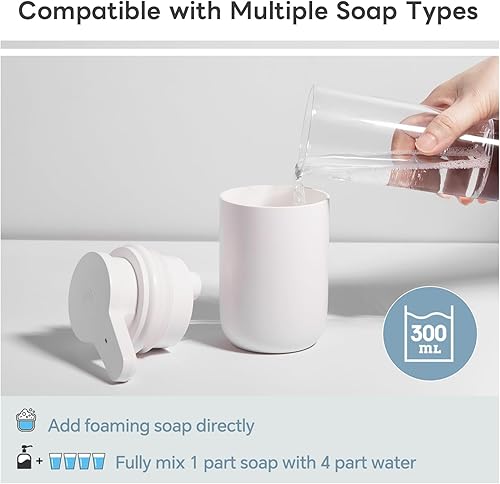 Miniatura 4 de Dispensador automático de jabón espumoso, dispensador de jabón de manos de espuma recargable sin contacto para baño, bomba de jabón para cocina,