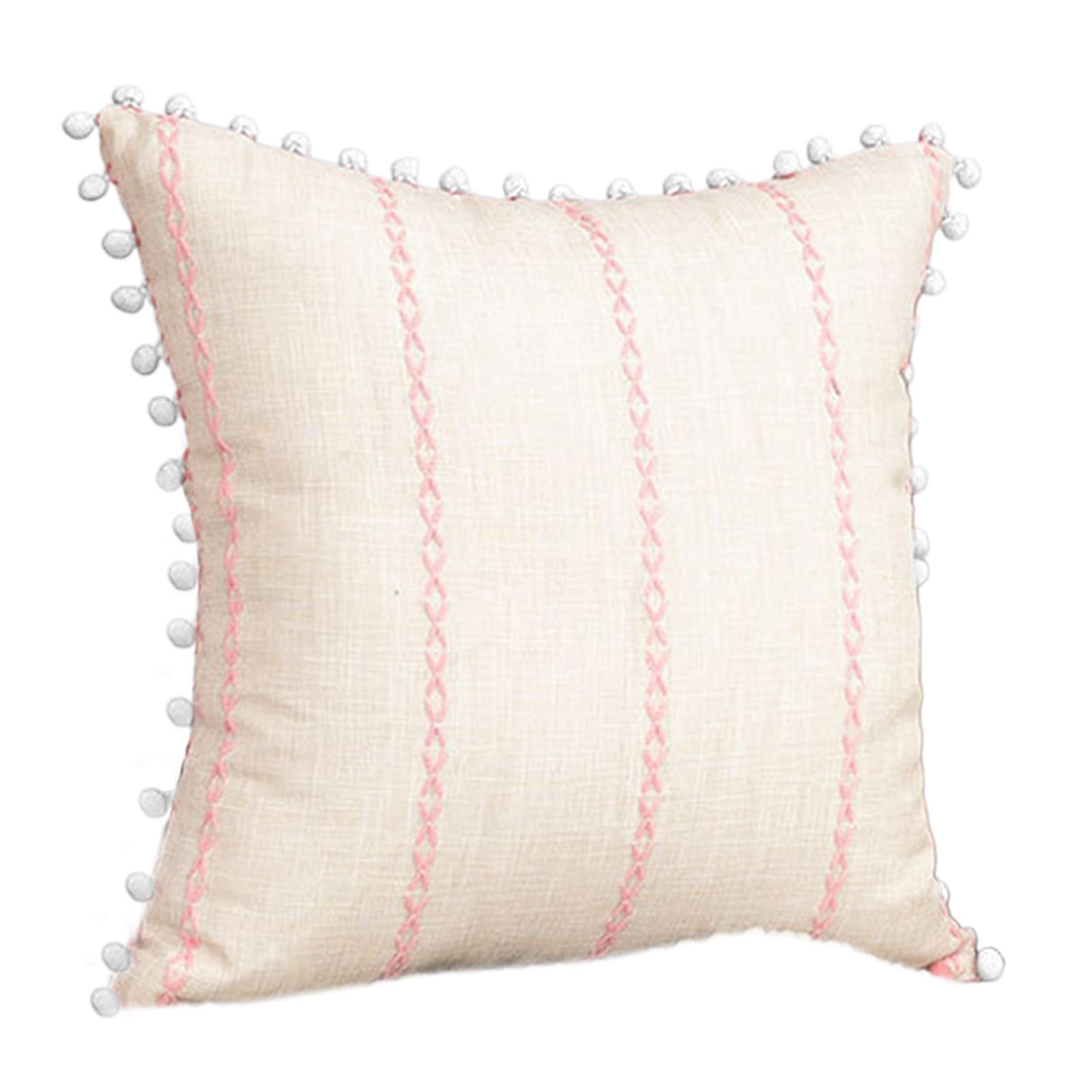 Jazuaiao 45x45cm Water Resistant Pillow Case Polyester Fabric Pillowcase Neutral Home Decoration for Sofa Bed Cushion Covers Decorative Tassels Throw Pillow