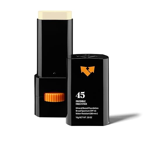 Vertra Invisible Face Stick SPF 45, protector solar mineral UVA y UVB Protección de la piel, 80 minutos resistente al agua, libre de octinoxato y