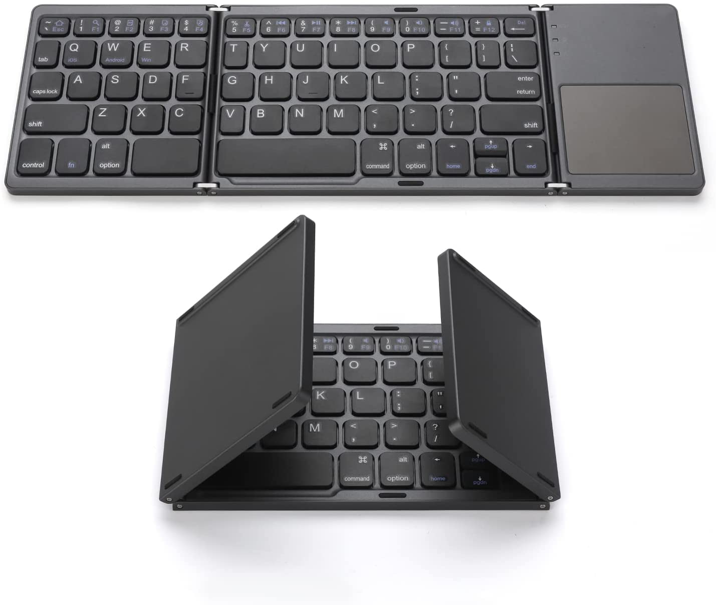 Buy Bluetooth Foldable Keyboard, Mini Portable BT Wireless Keyboard, Rechargeable TriFold