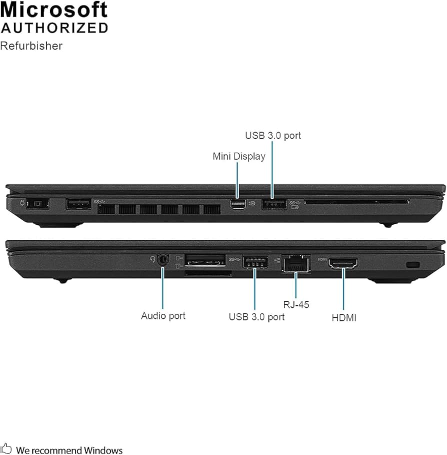 Amazon.com: Lenovo ThinkPad T460 14 Inch Business Laptop