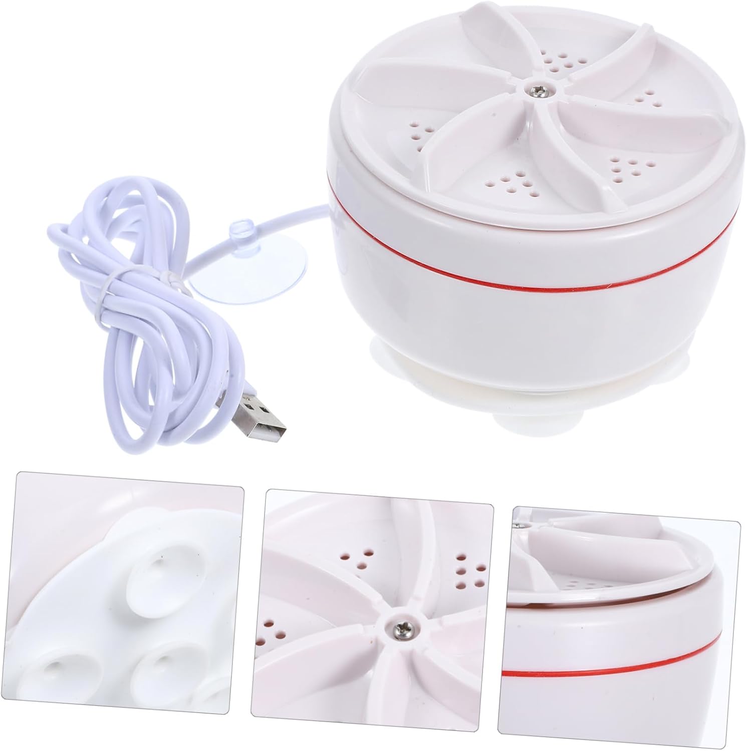 Portable Mini Ultrasonic Folding Washing Machine PP Material Turbine Washer for Delicate Clothes Underwear Socks Compact Laundry Tub for Apartments Travel Camping