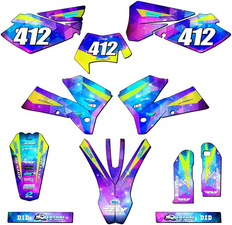 Vista 5 de Kit completo de gráficos XC Space KADET Galaxy Senge Graphics 2006-2007 compatible con KTM