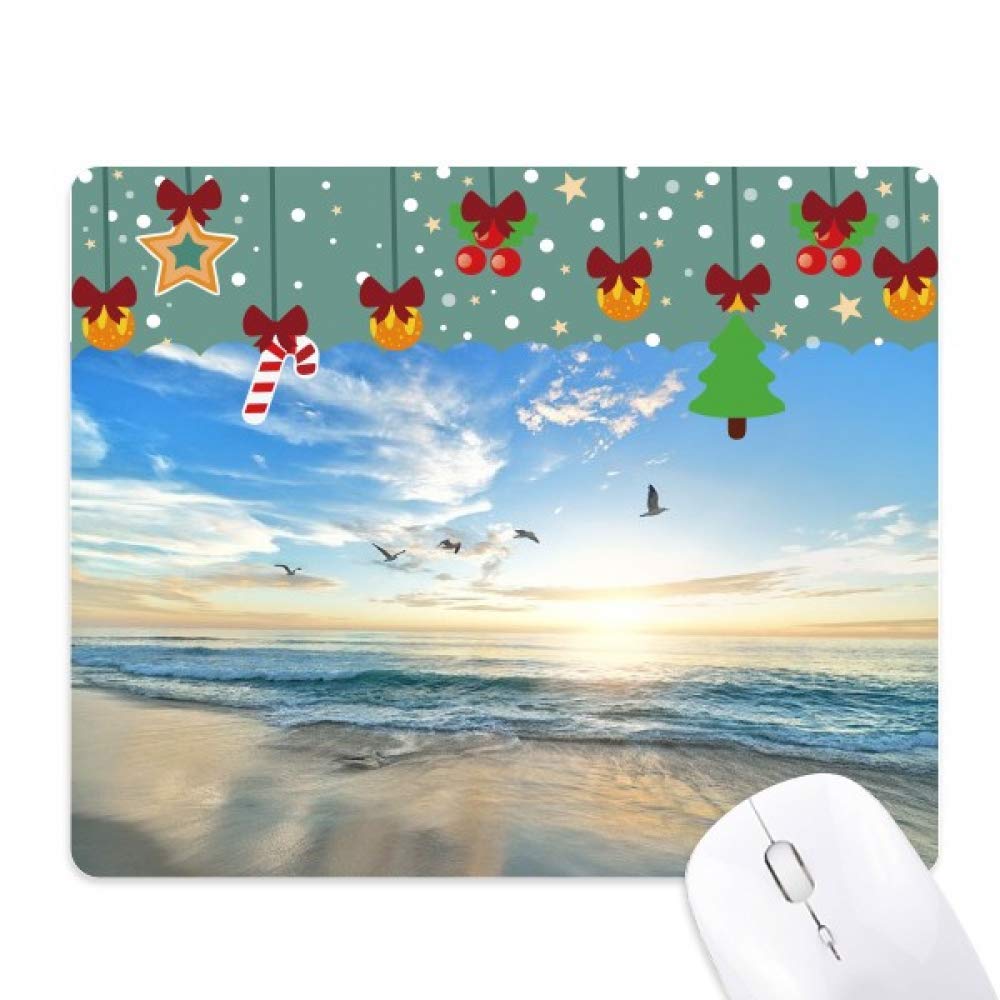 Tapis de souris en caoutchouc plage océan mer antidérapant PC - 5