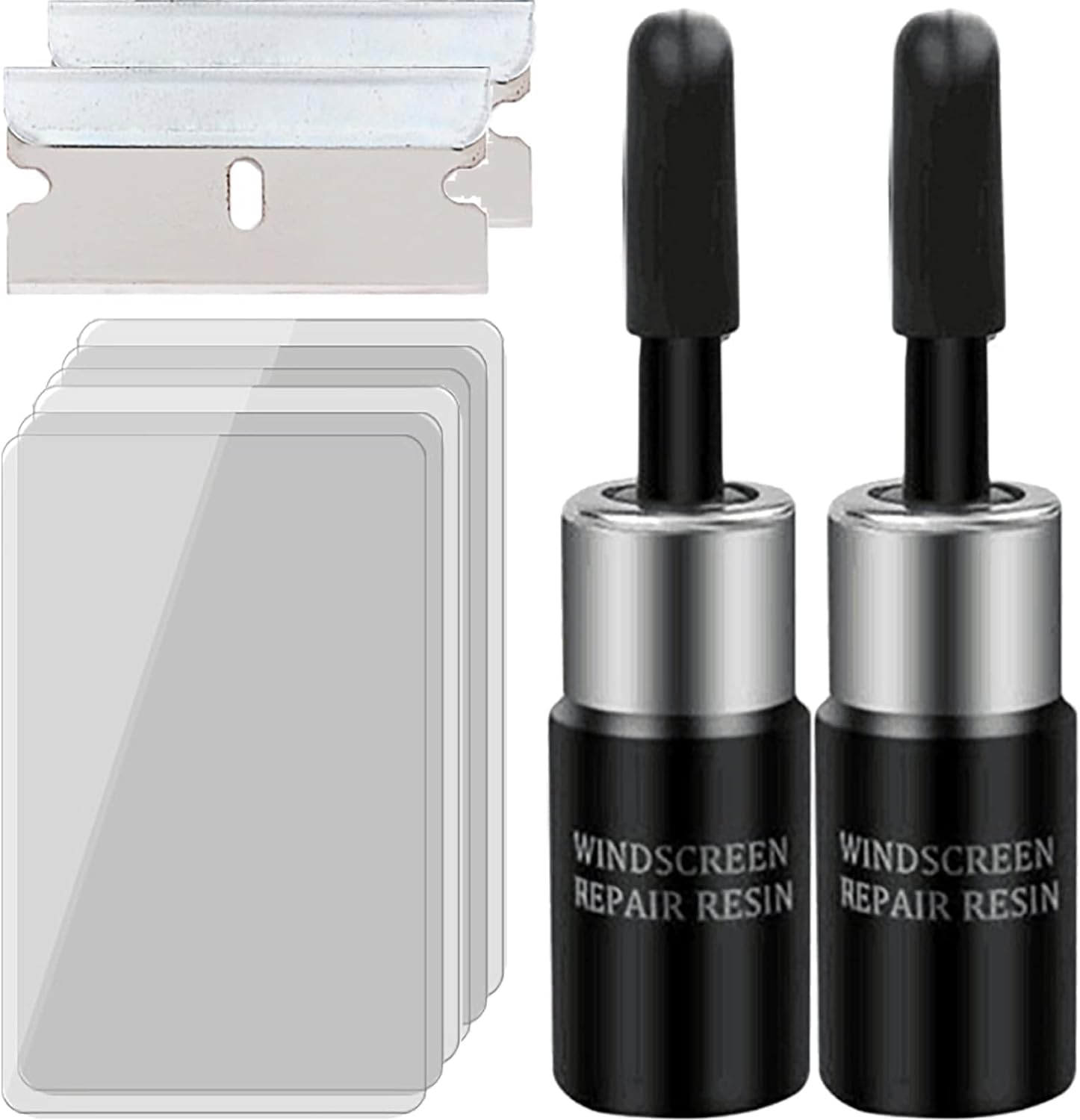 VDXCGDG Sazo Glass Repair Kit, Peculiar Glass Repair, Crack Gone Glass Repair, Cracks‘Gone Glass Repair Kit, Broken Glass Repair Liquid, Windshield Repair Kit Large Cracks (2 Pcs)