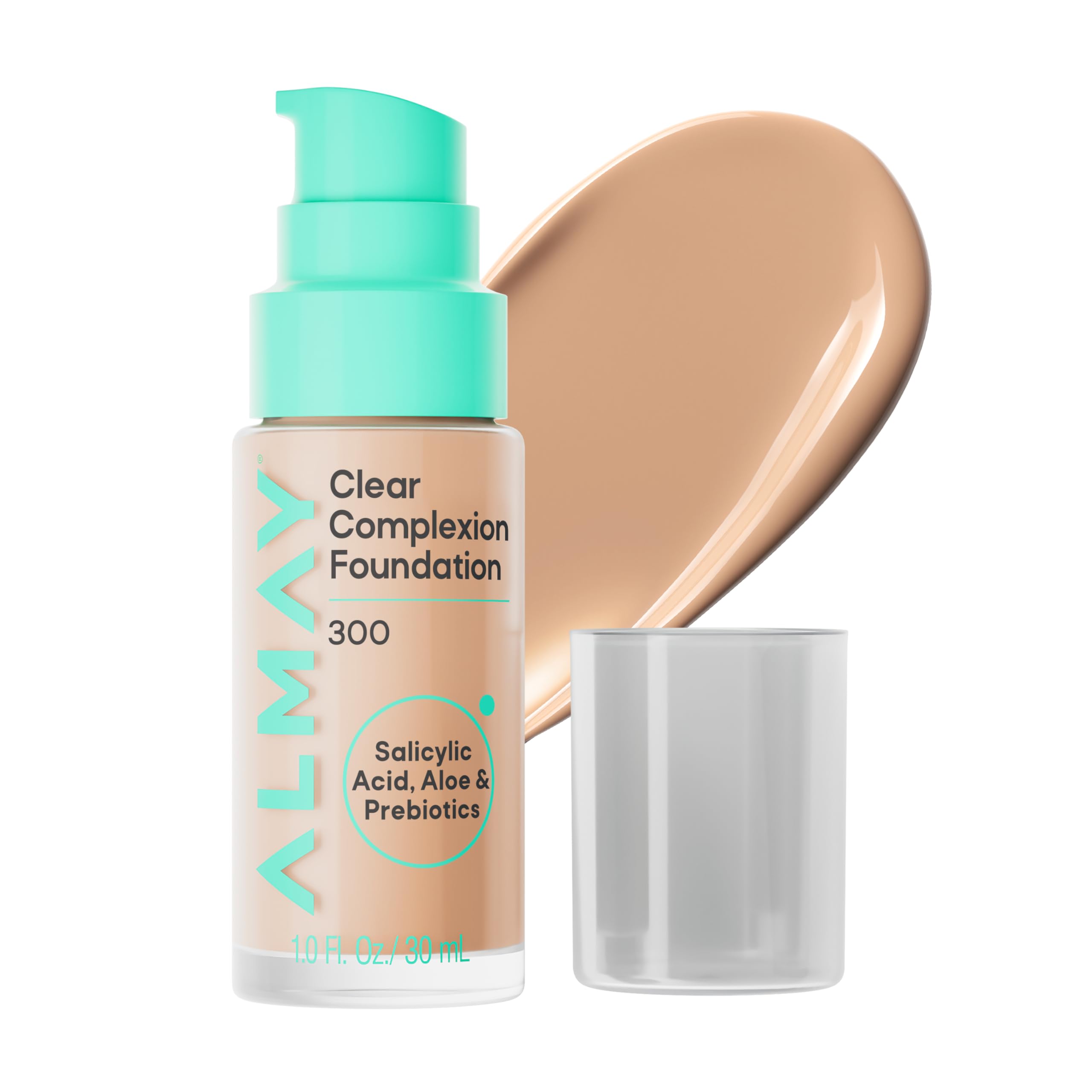 Almay Clear Complexion Foundation, 300, 1 fl oz 300 New Look - Light with Cool Undertone 1 Fl Oz (Pack of 1)