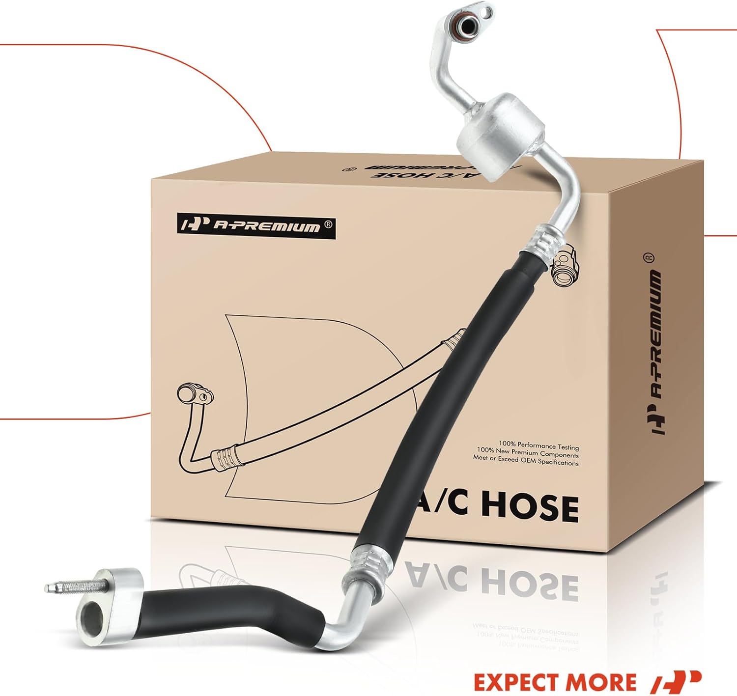 A-Premium A/C Suction Line Hose Assembly Compatible with Ford F-150 2011 2012 2013 2014 V8 5.0L, Compressor to Evap