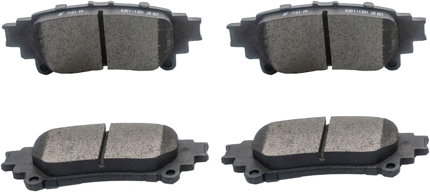 Replacement for Front & Rear Ceramic Brake Pads D1324,D1391 - LEXUS RX350, RX450h, Highlander, Sienna 2010-2018
