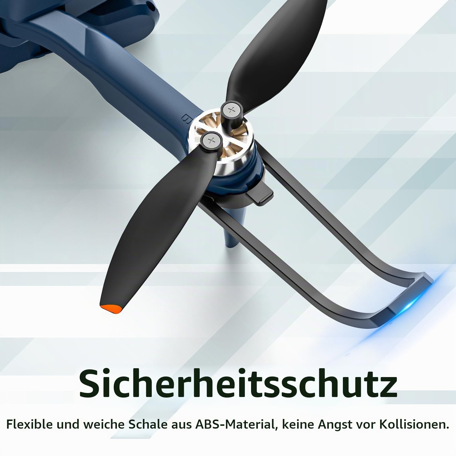 Drohne mit LED Blau Lampe, Bürstenloser Motor Drohnes mit HD 1080P Kamera Drohne für Anfänger,Mini RC Quadrocopter mit FPV 5GHZ WiFi Übertragung, 3D Flip,Höhenhaltung,Modulare Batterie