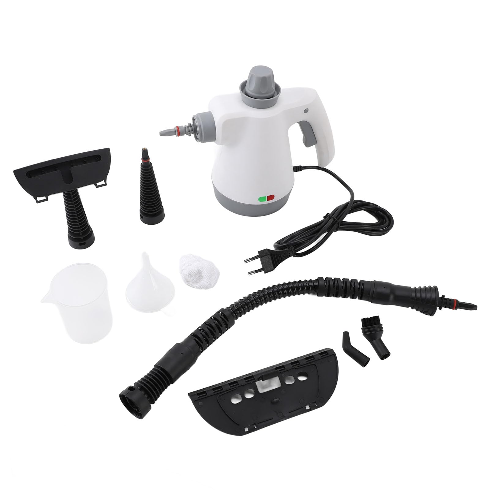 Fdit Limpiador de Manual con 12 Accesorios, Bloqueo de Seguridad, de Alta Temperatura para Limpieza en Hogar, Tapicería de Coche, Cocina, Lechada de Azulejos (Enchufe europeo 220V)