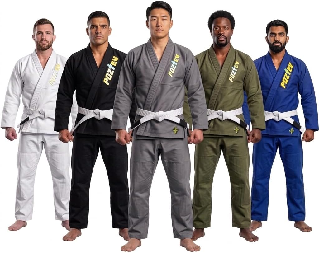Brazilian Jiu Jitsu Gi for Men & Women BJJ Gi Grappling Kimonos Preshrunk Lightweight Fabric Martial Arts Uniform