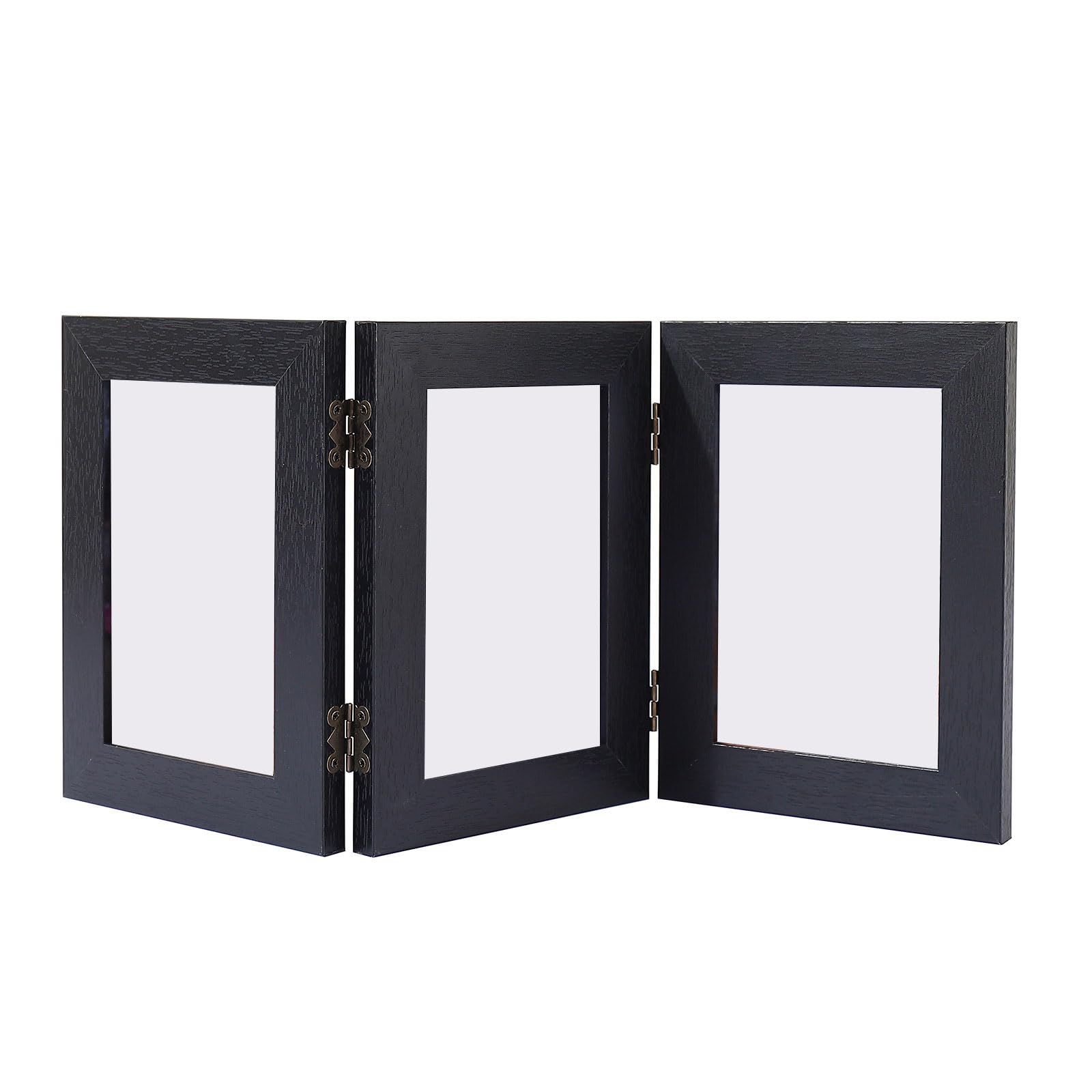 Nucelit Vertical 3 Panel Oaken Frame for Creative Family Photo Arrangements Existing Room Deck Wooden Worktop Photo Holder