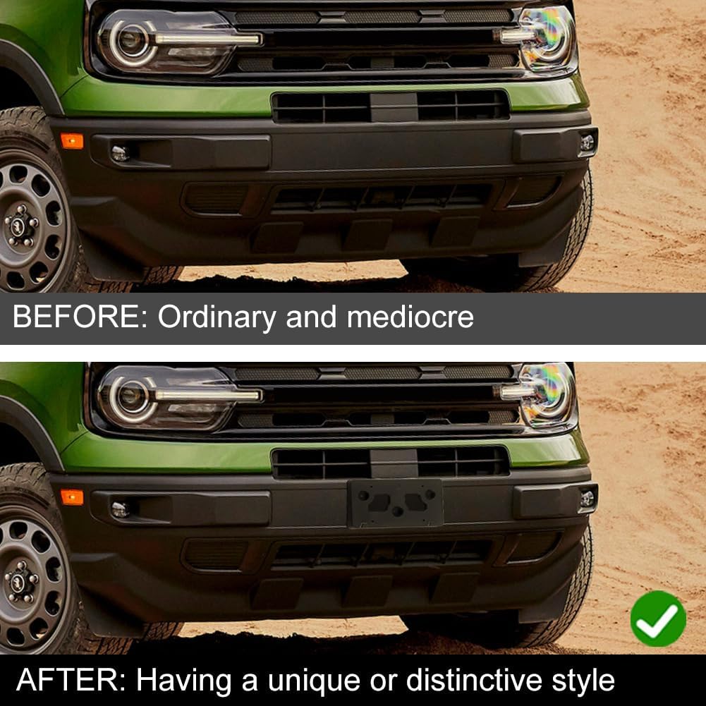 TECTICO Front License Plate Bracket Compatible with Bronco Sport 2021-2024, Strong & Solid License Plate Holder, Front License Plate Frame Accessories (Includes Screws)