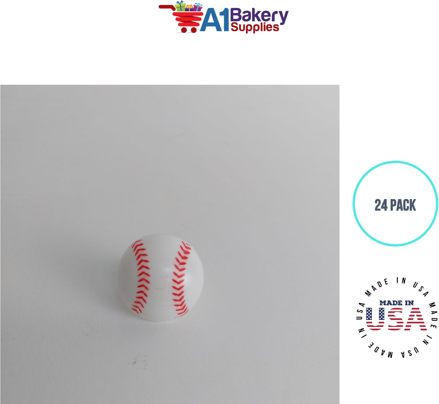 Baseball Cupcake Rings (24-Pack)
