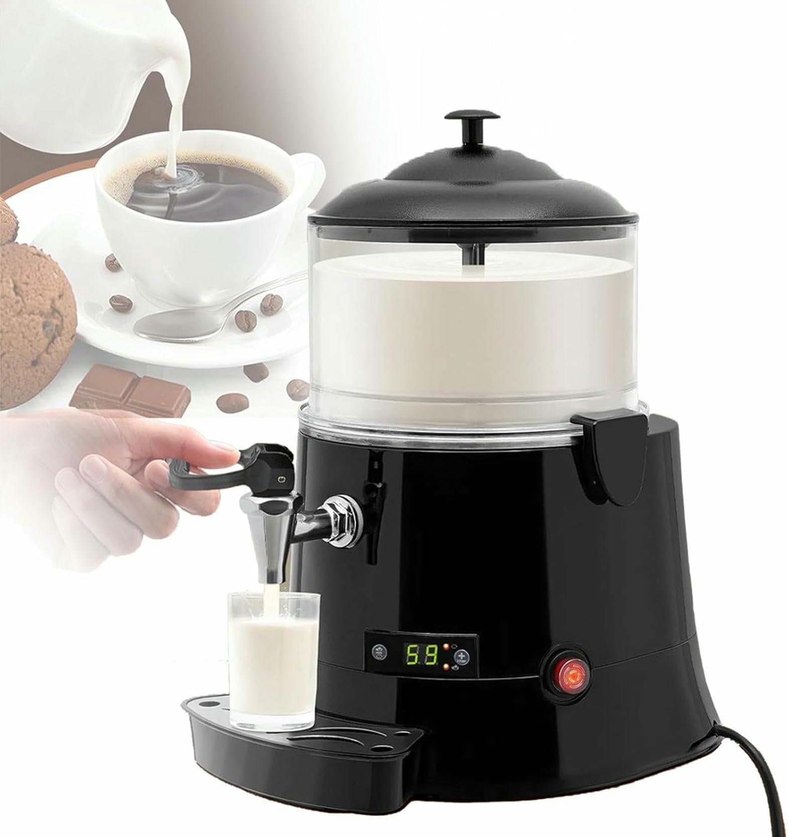 Macchina per Produttore di Cioccolato Caldo con Distributore di Cioccolato, Calciatrice per Bevande Calda Meccanica di Cioccolato.