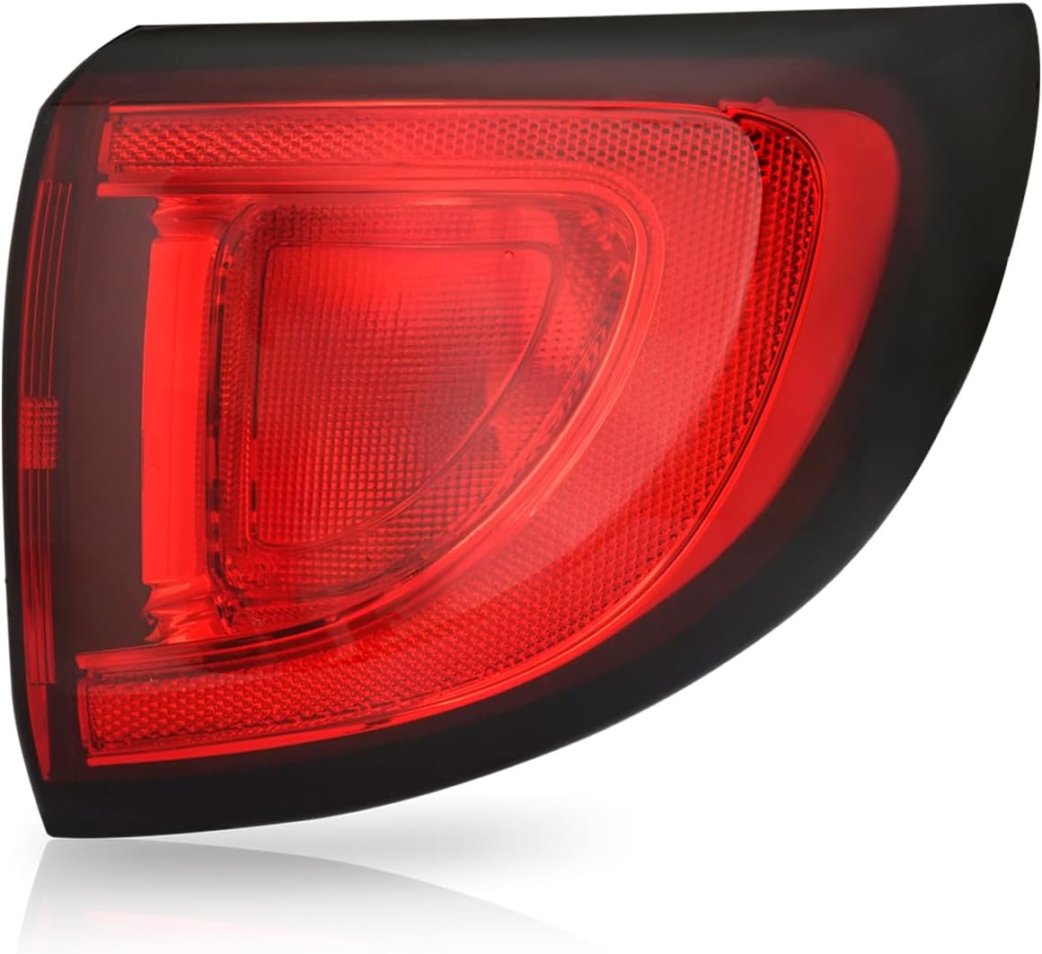 AKKON - Fits 2017-2022 Chrysler Pacifica 20-21 Voyager [Halogen Type] Chrome Red Brake Tail Light Outer Passenger Right
