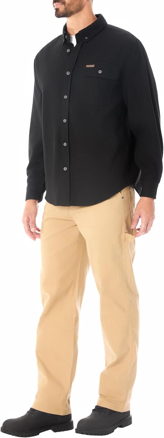 Smith's Workwear Mens Long Sleeve Extra Heavyweight Chamois Flannel Shirt - Image 6